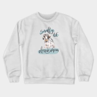 Scruffy Lil Doxie Mom Orange Bowtie Crewneck Sweatshirt